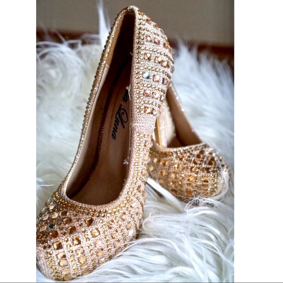 ✨GLAM ROSE GOLD HEELS🌟 - Picture 2 of 5